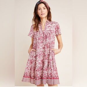 SOLD ON CROSSPOST Anthropologie Georgina tiered Shirtdress